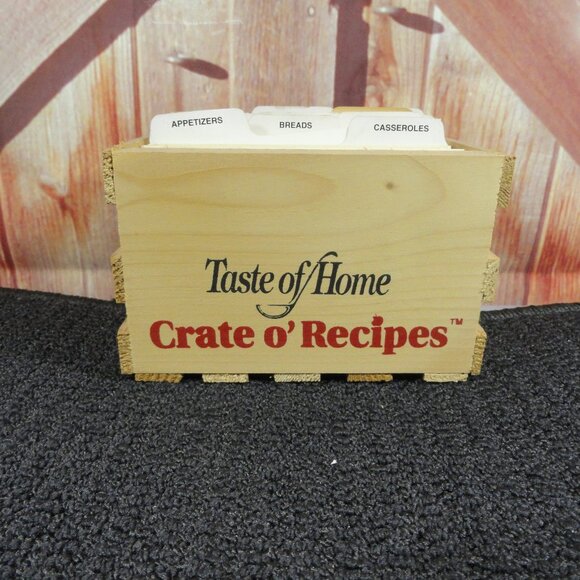 VTG Taste of Home Wood Crate O' Recipes 180 cards~4x6.~ Chef Life~ - Picture 2 of 4